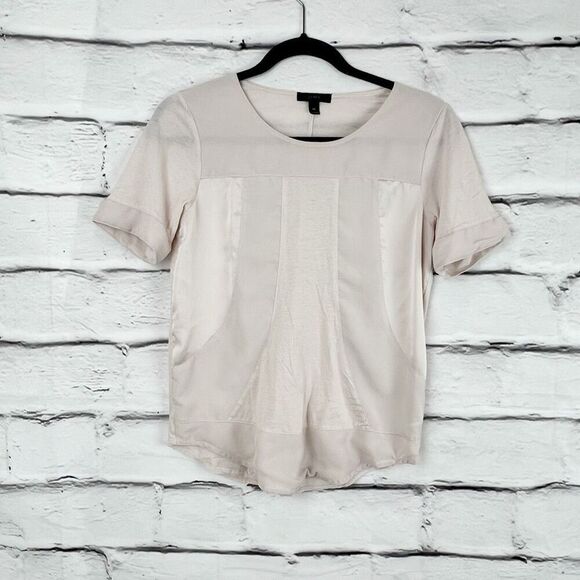 J. Crew Women's XS Pink Short Sleeve Blouse Casual Spring Topy - Picture 1 of 7